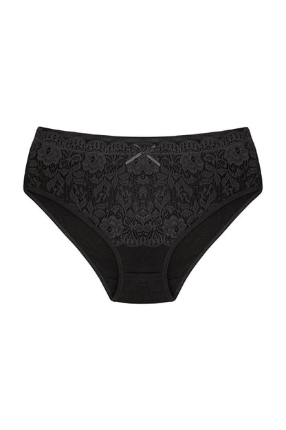 Cotton Front Waist Lace Detail Women's Panties