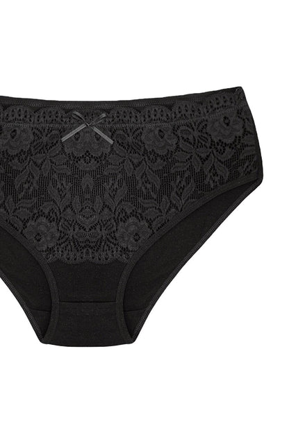 Cotton Front Waist Lace Detail Women's Panties