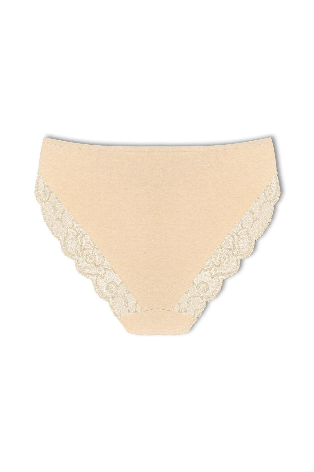 Plus Size Women's Panties with Lace Detail on Front and Leg 3-Piece