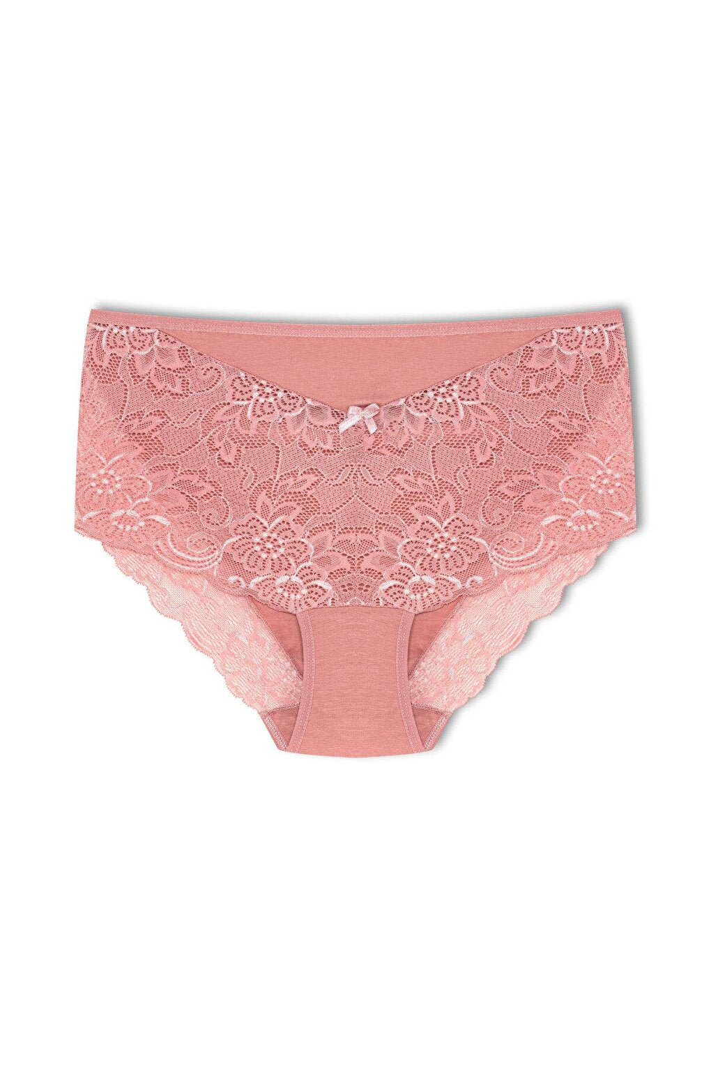 Plus Size Women's Panties with Lace Detail on Front and Leg 3-Piece