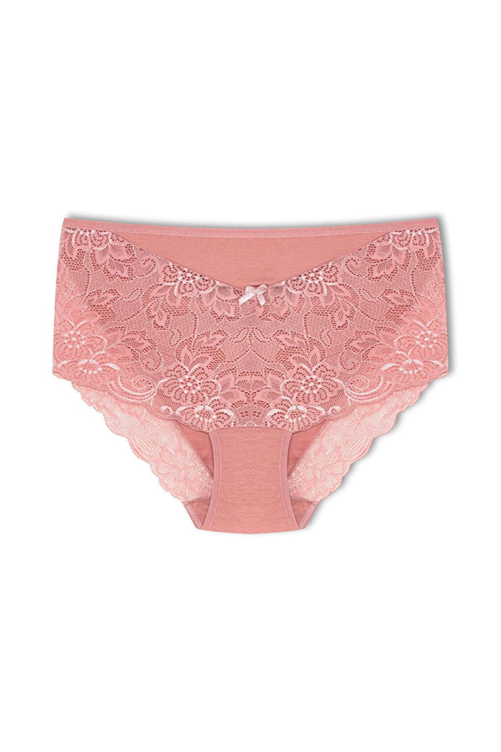 Plus Size Women's Panties with Lace Detail on Front and Leg, 5-pack