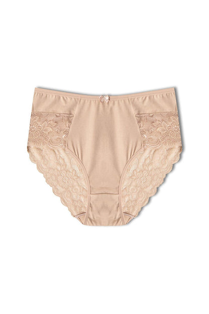 Cotton High Waist Plus Size Lace Women's Panties