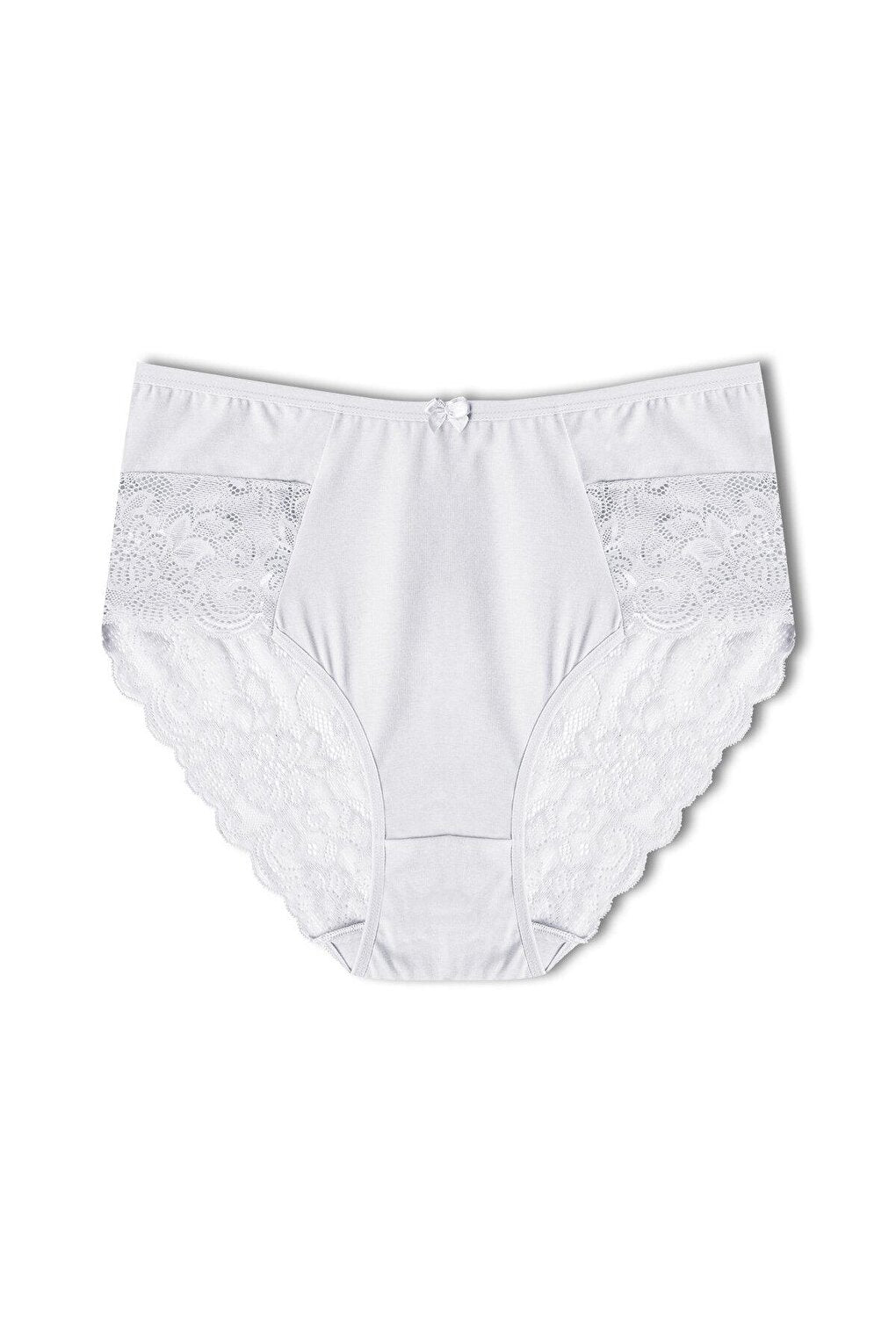 Cotton High Waist Plus Size Lace Women's Panties 2-Piece