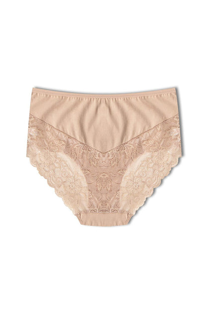 Cotton High Waist Plus Size Lace Women's Panties