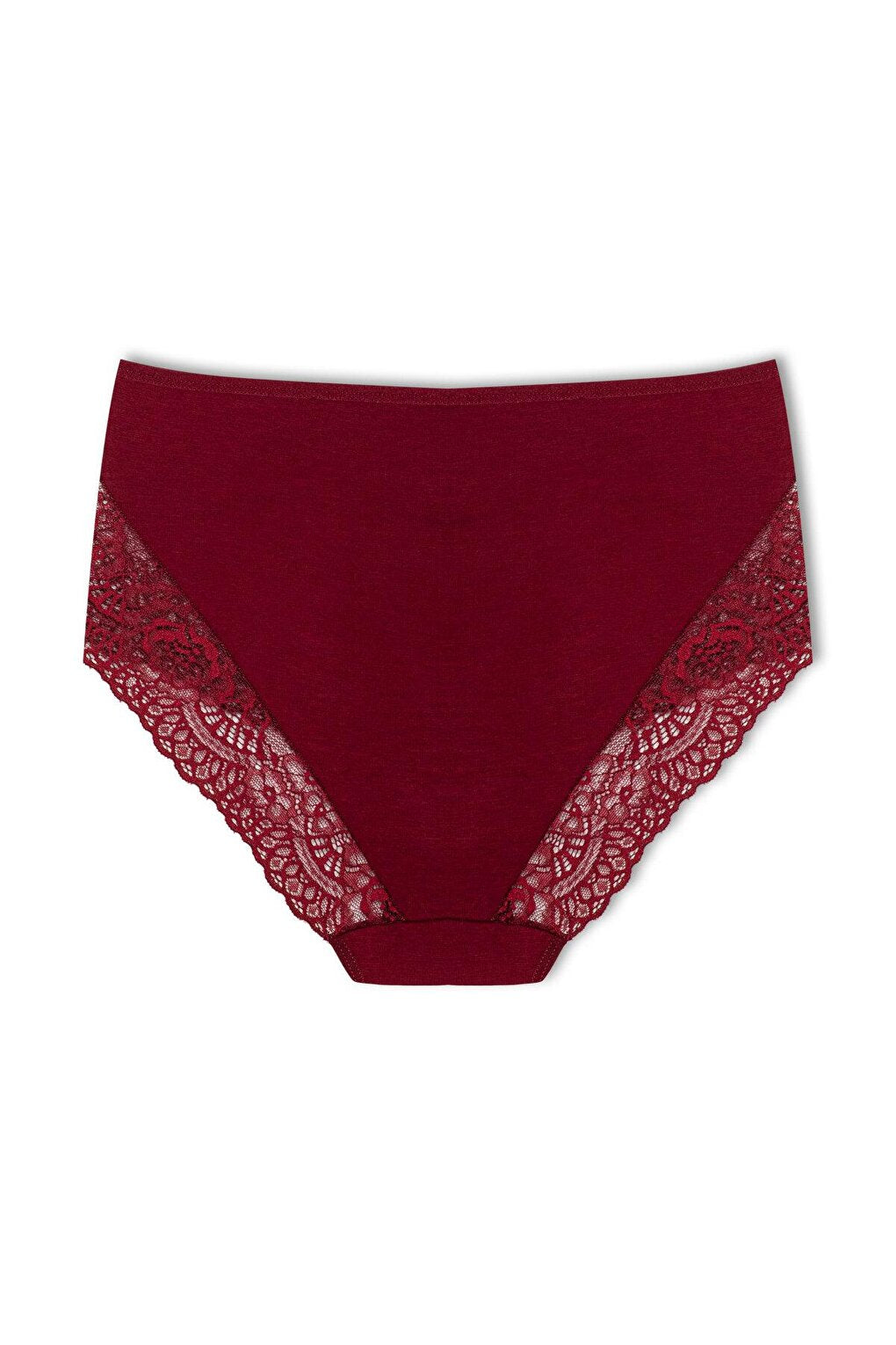 Plus Size Women's Panties with Lace Detail on Front and Leg 3-Piece