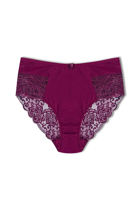 Cotton High Waist Plus Size Lace Women's Panties