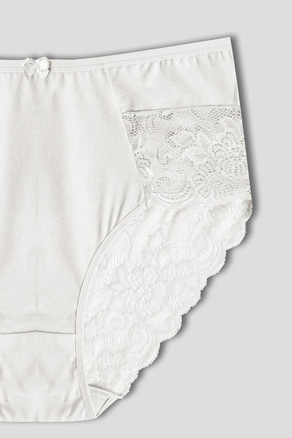 Cotton High Waist Plus Size Lace Women's Panties