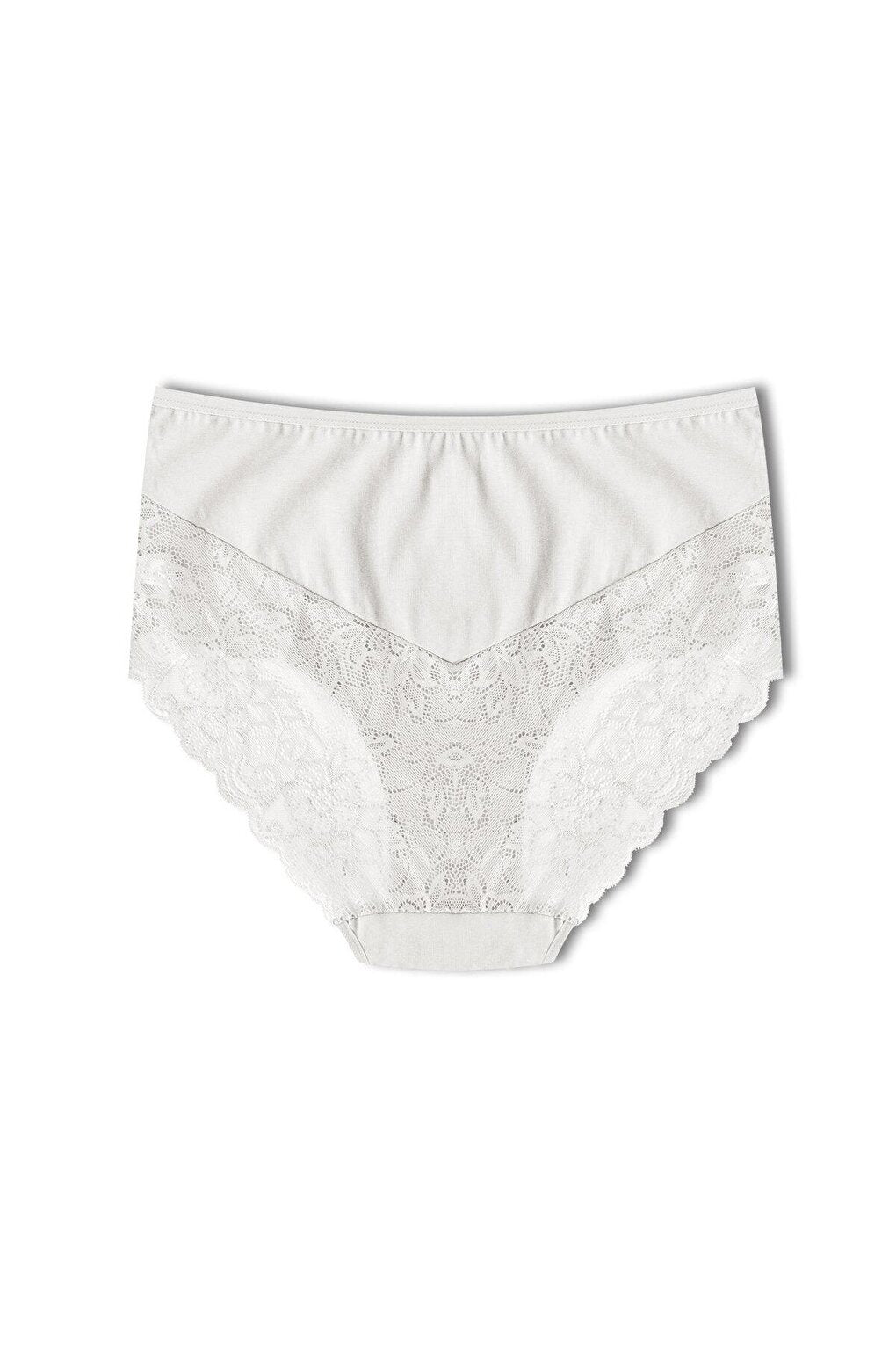 Cotton High Waist Plus Size Lace Women's Panties 2-Piece