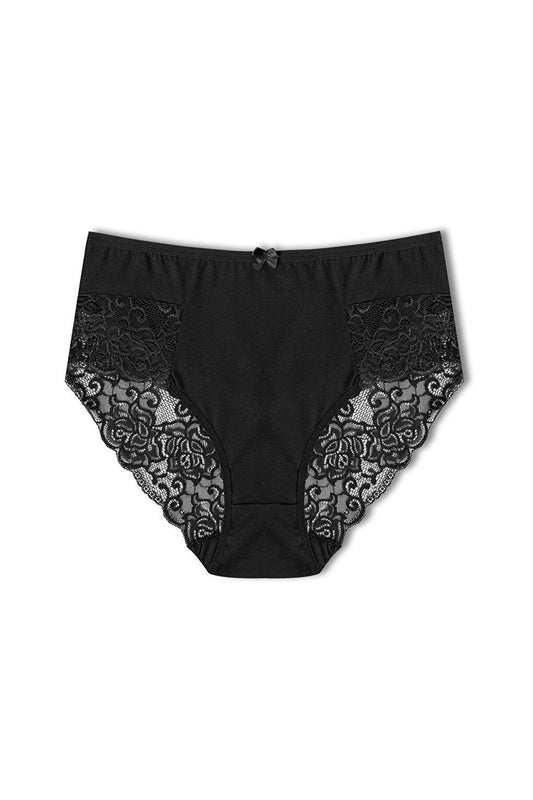 Cotton High Waist Plus Size Lace Women's Panties