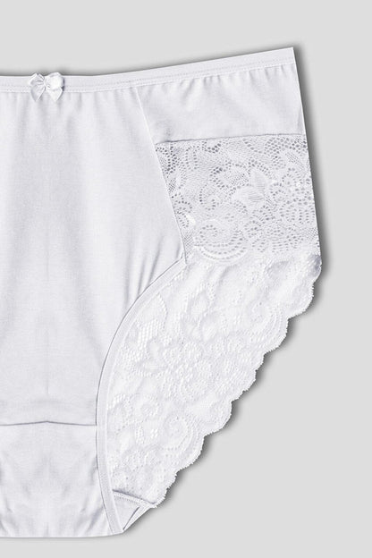 Cotton High Waist Plus Size Lace Women's Panties