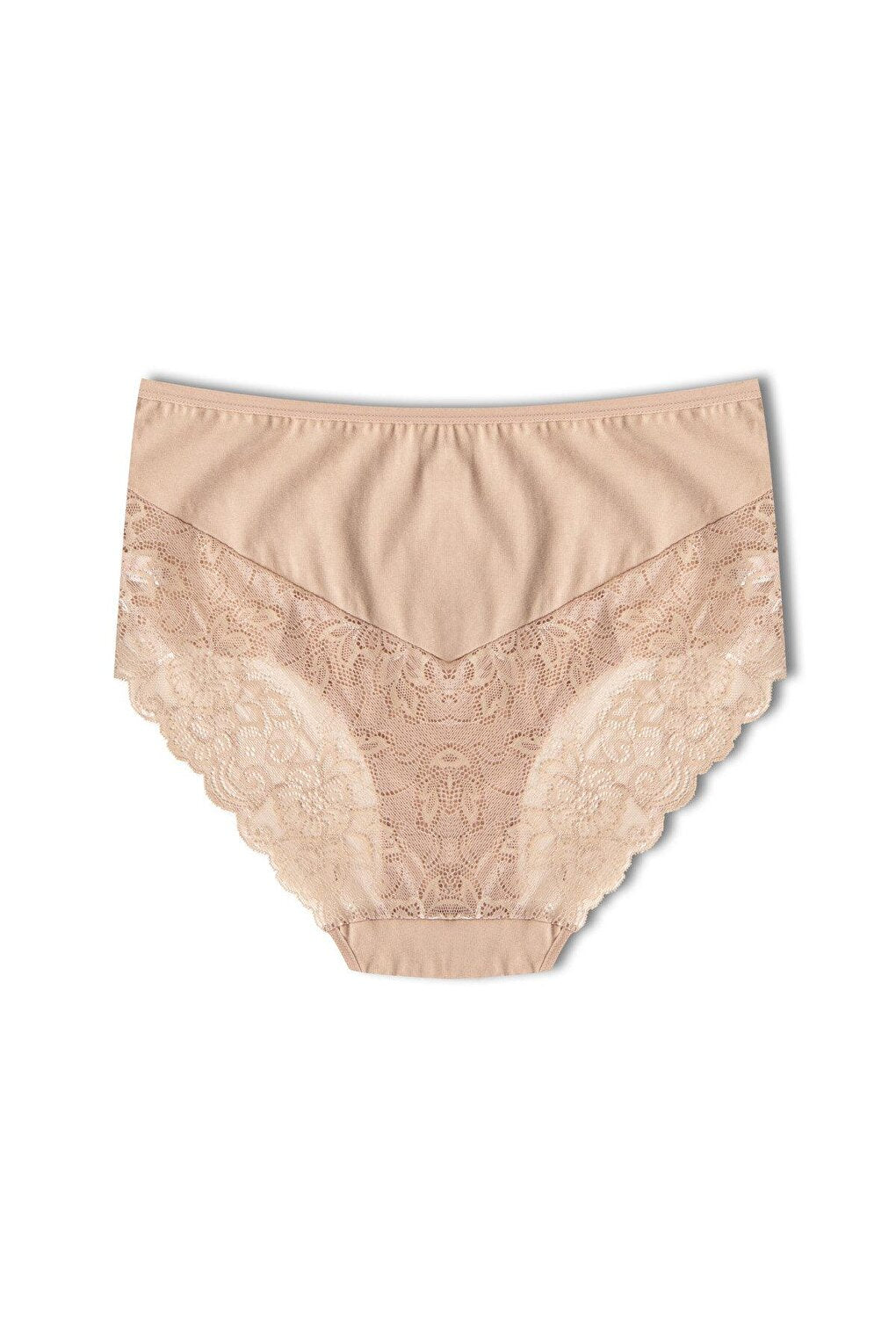 Cotton High Waist Plus Size Lace Women's Panties 2-Piece