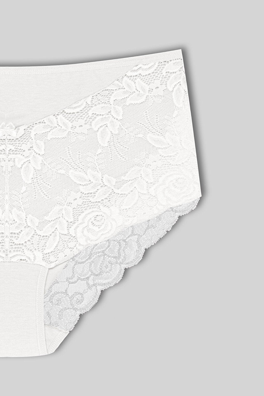 Plus Size Women's Panties with Lace Detail on Front and Leg, 2-pack