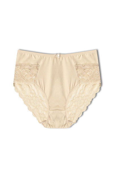 Cotton High Waist Plus Size Lace Women's Panties