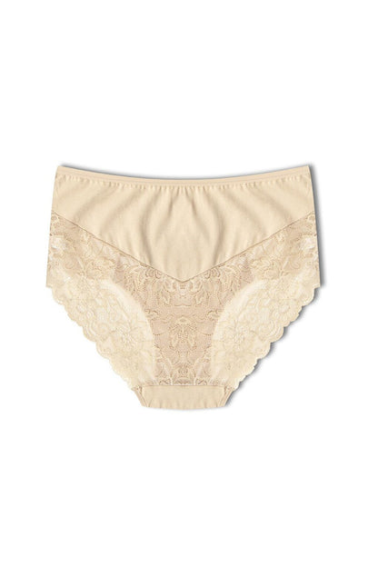 Cotton High Waist Plus Size Lace Women's Panties