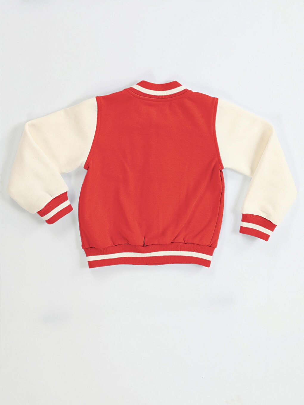 Red Embroidered College Jacket