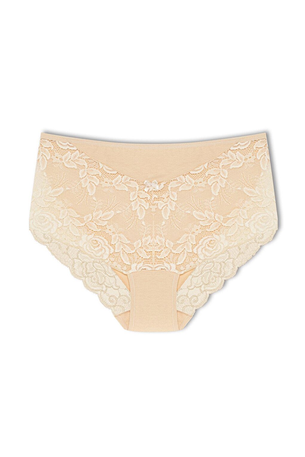 Plus Size Women's Panties with Lace Detail on Front and Leg