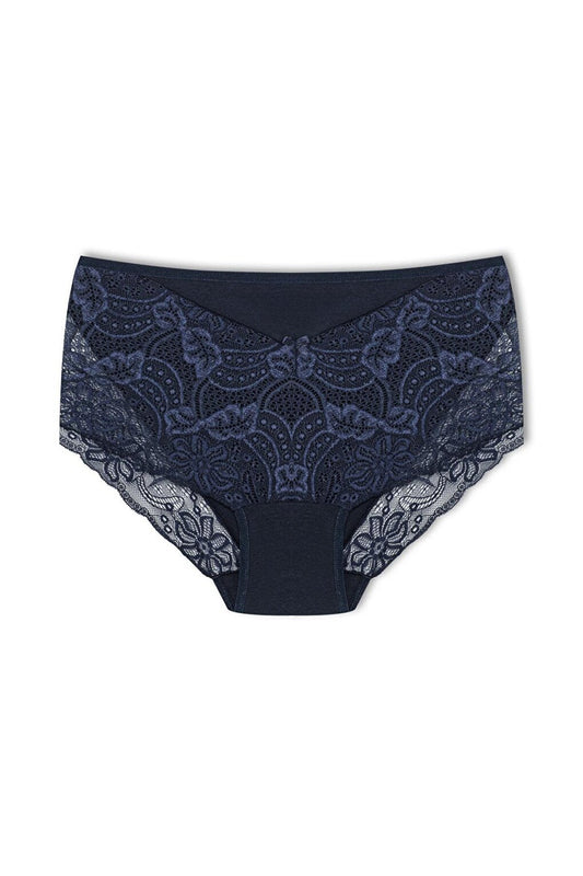 Plus Size Women's Panties with Lace Detail on Front and Leg