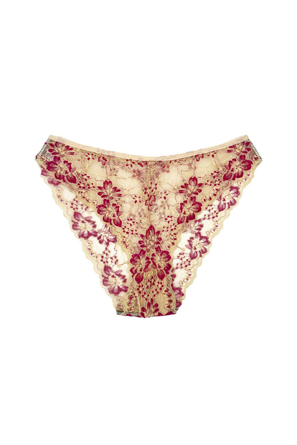 Double Color Lace High Waist Women's Panties 10 Pcs