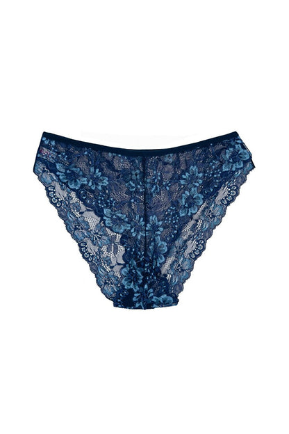 Double Color Lace High Waist Women's Panties 10 Pcs