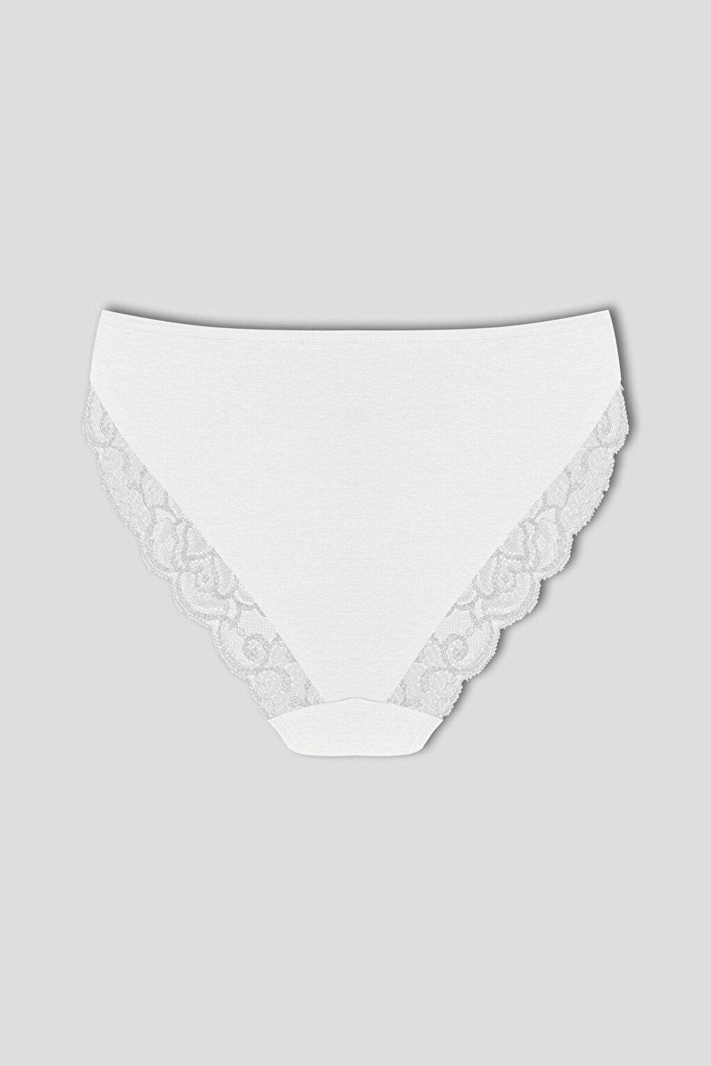 Plus Size Women's Panties with Lace Detail on Front and Leg