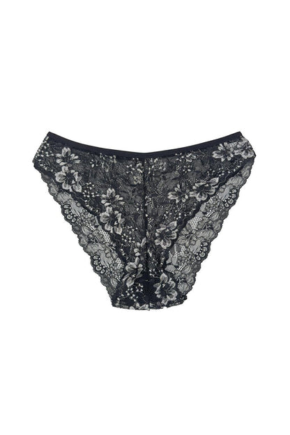 Double Color Lace High Waist Women's Panties 3-Piece