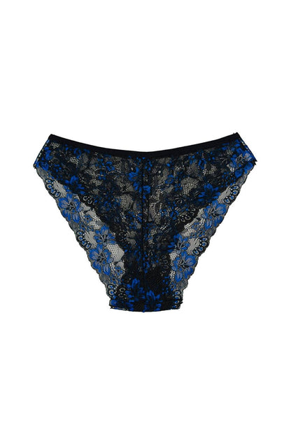 Double Color Lace High Waist Women's Panties 5-Piece