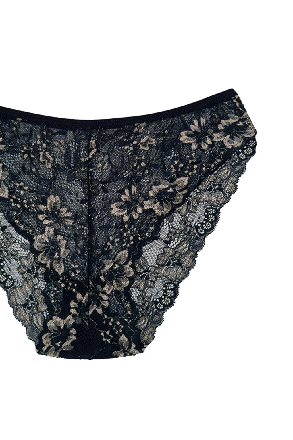 Double Color Lace High Waist Women's Panties 5-Piece