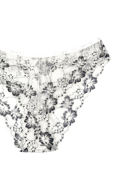 Double Color Lace High Waist Women's Panties 5-Piece