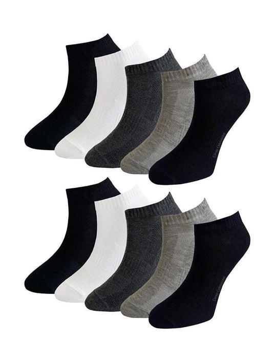 Men's Full Color Short Socks 10 Pack