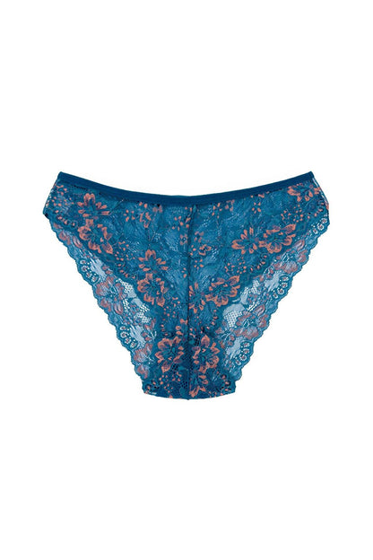 Double Color Lace High Waist Women's Panties 3-Piece