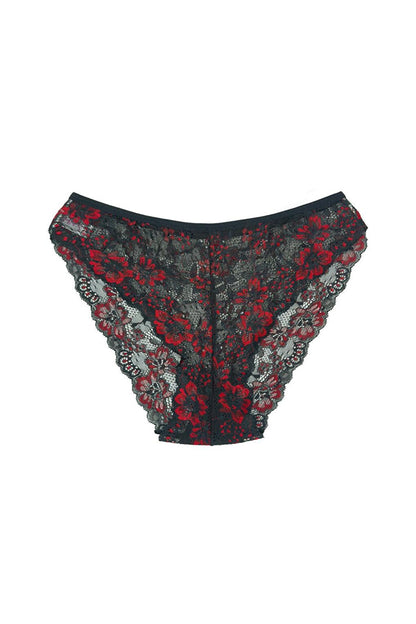 Double Color Lace High Waist Women's Panties 3-Piece