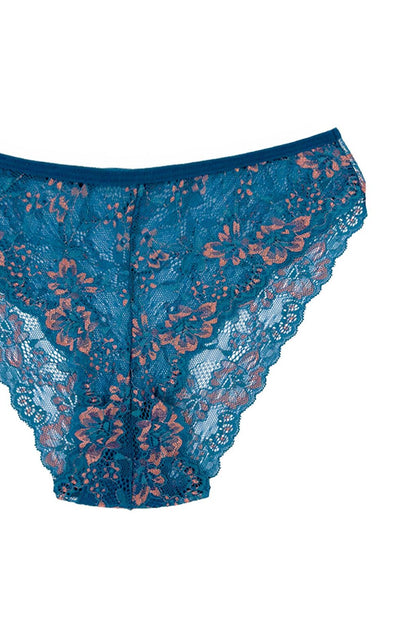 Double Color Lace High Waist Women's Panties 3-Piece