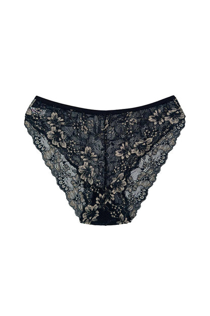 Double Color Lace High Waist Women's Panties 3-Piece