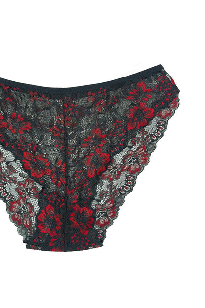 Double Color Lace High Waist Women's Panties 7-Piece