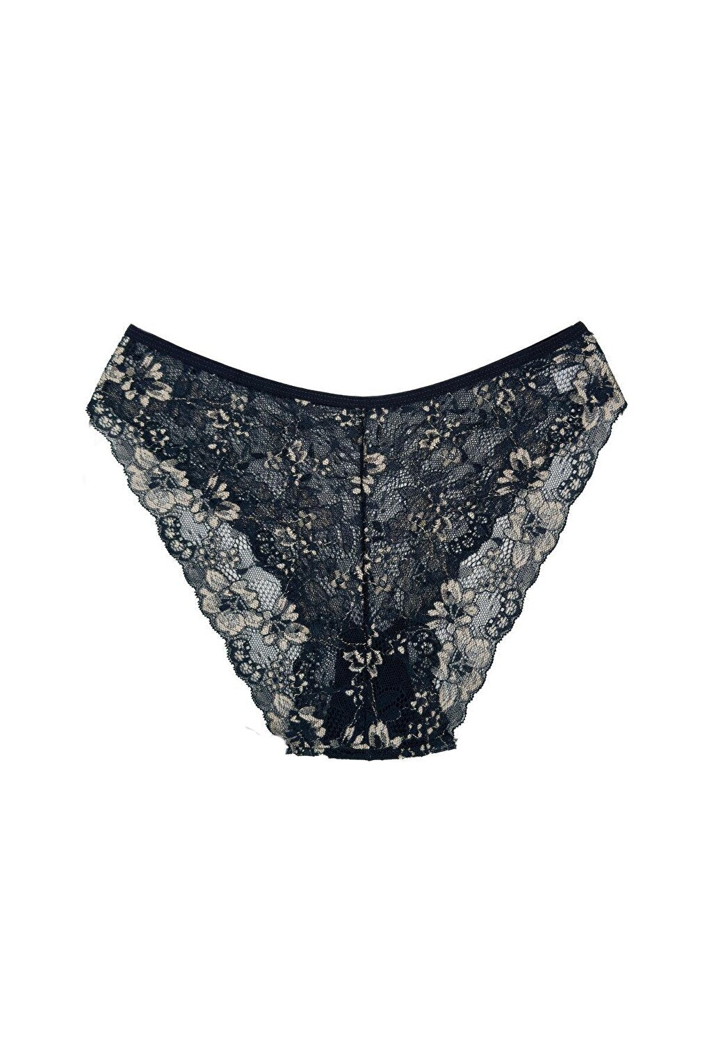 Double Color Lace High Waist Women's Panties