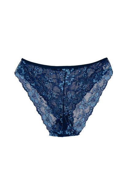 Double Color Lace High Waist Women's Panties