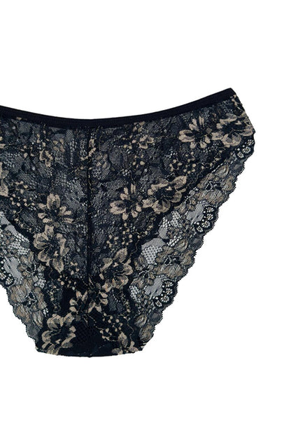 Double Color Lace High Waist Women's Panties