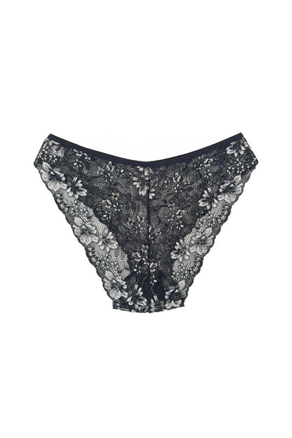 Double Color Lace High Waist Women's Panties