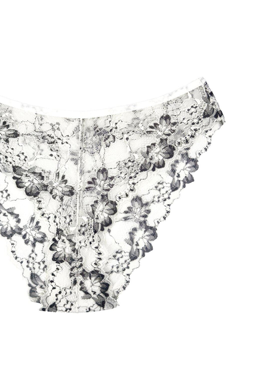 Double Color Lace High Waist Women's Panties