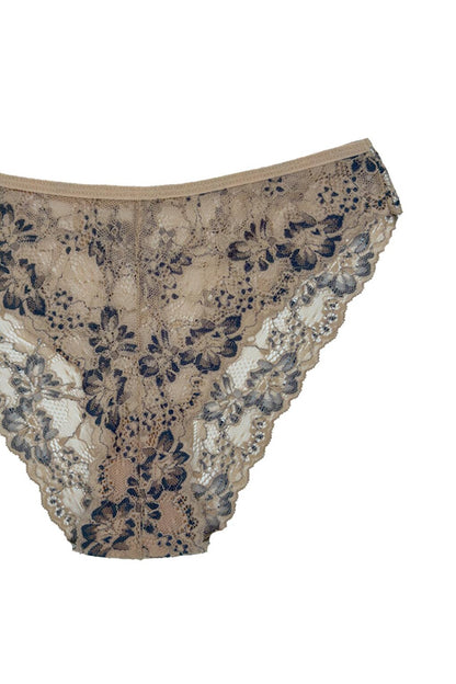 Double Color Lace High Waist Women's Panties