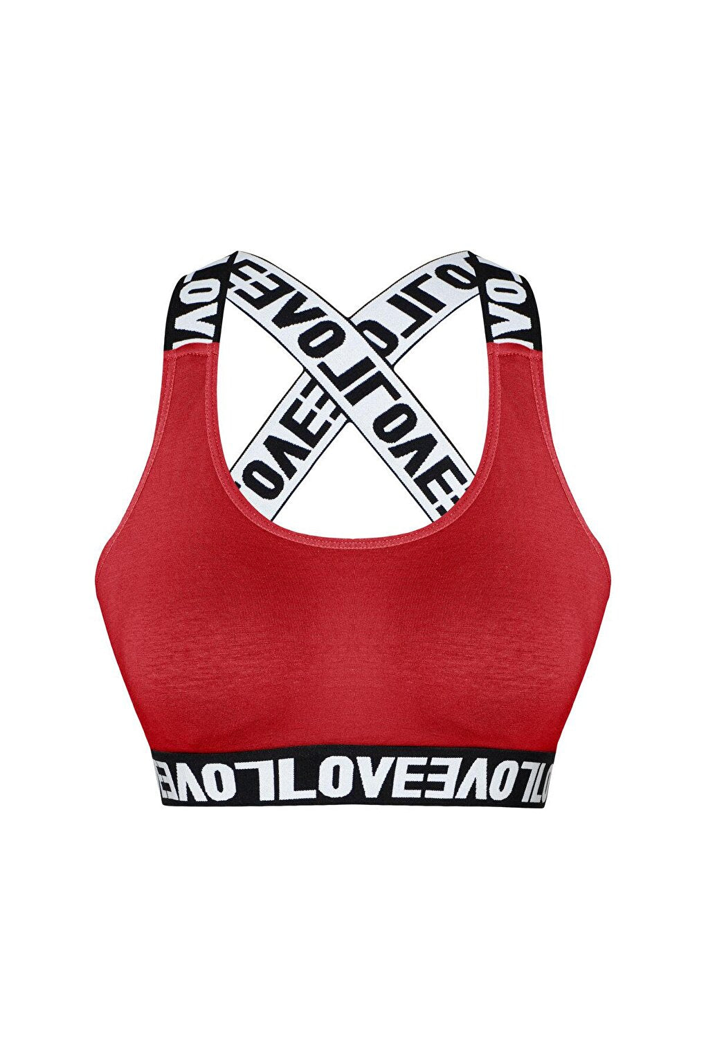 Cotton Backless Cross LOVE Strappy Removable Covered Women's Bustier