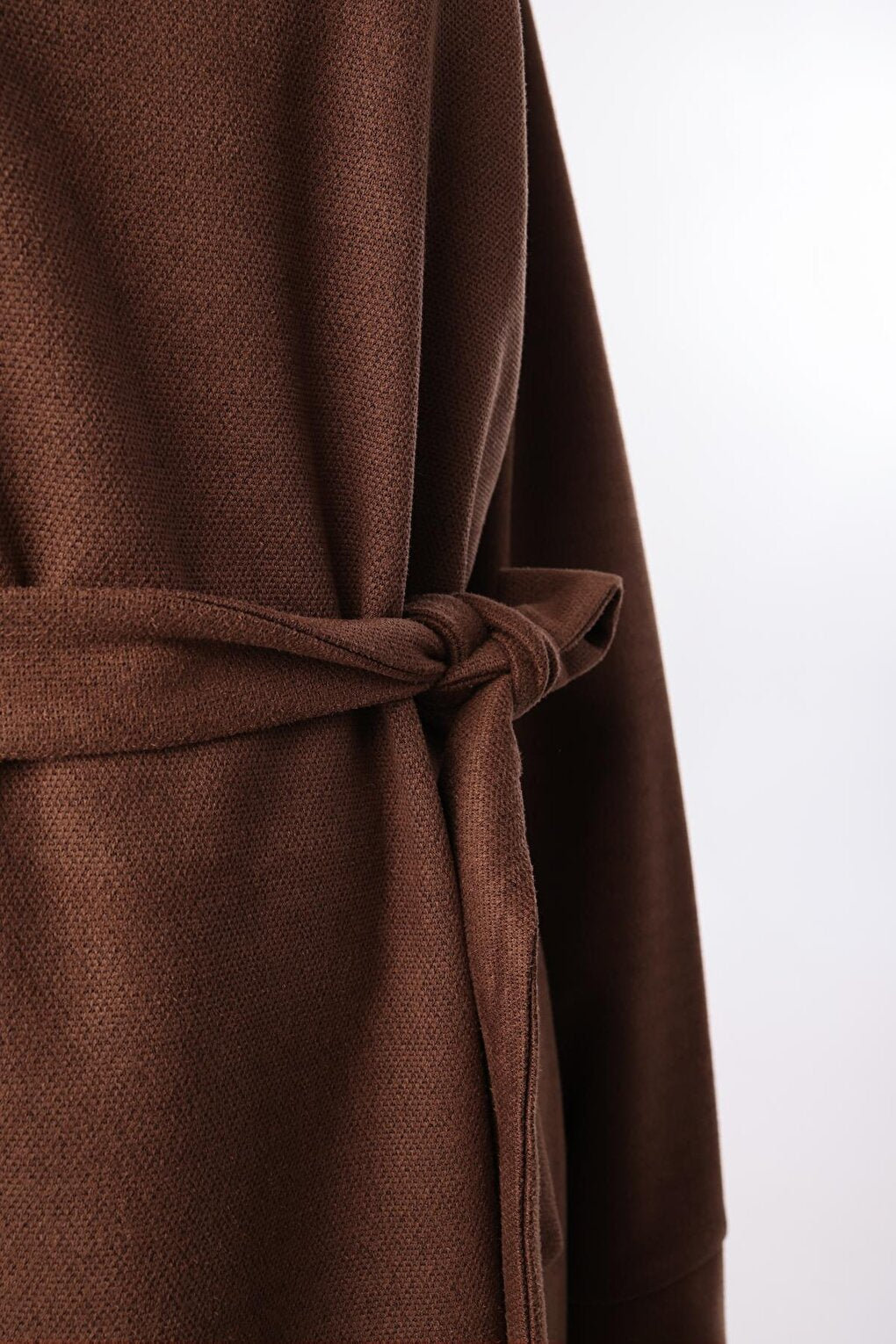 Brown Belted Turtleneck Tunic