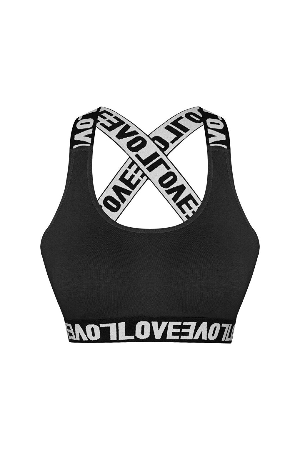 Cotton Backless Cross LOVE Strappy Removable Covered Women's Bustier