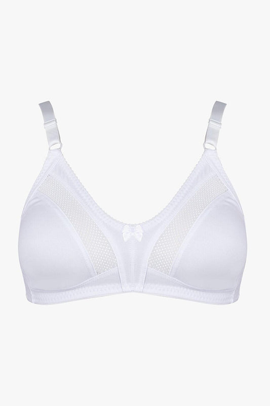 Women's White Comfortable Jersey Bra