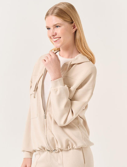 Beige Knitted Jacket