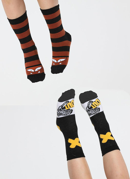 Fox&amp;Dino 2 Pack Boys Socks