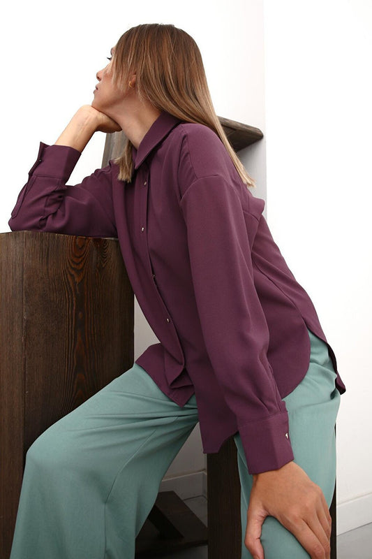 Purple Casual Shirt Tunic