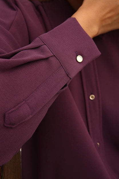 Purple Casual Shirt Tunic