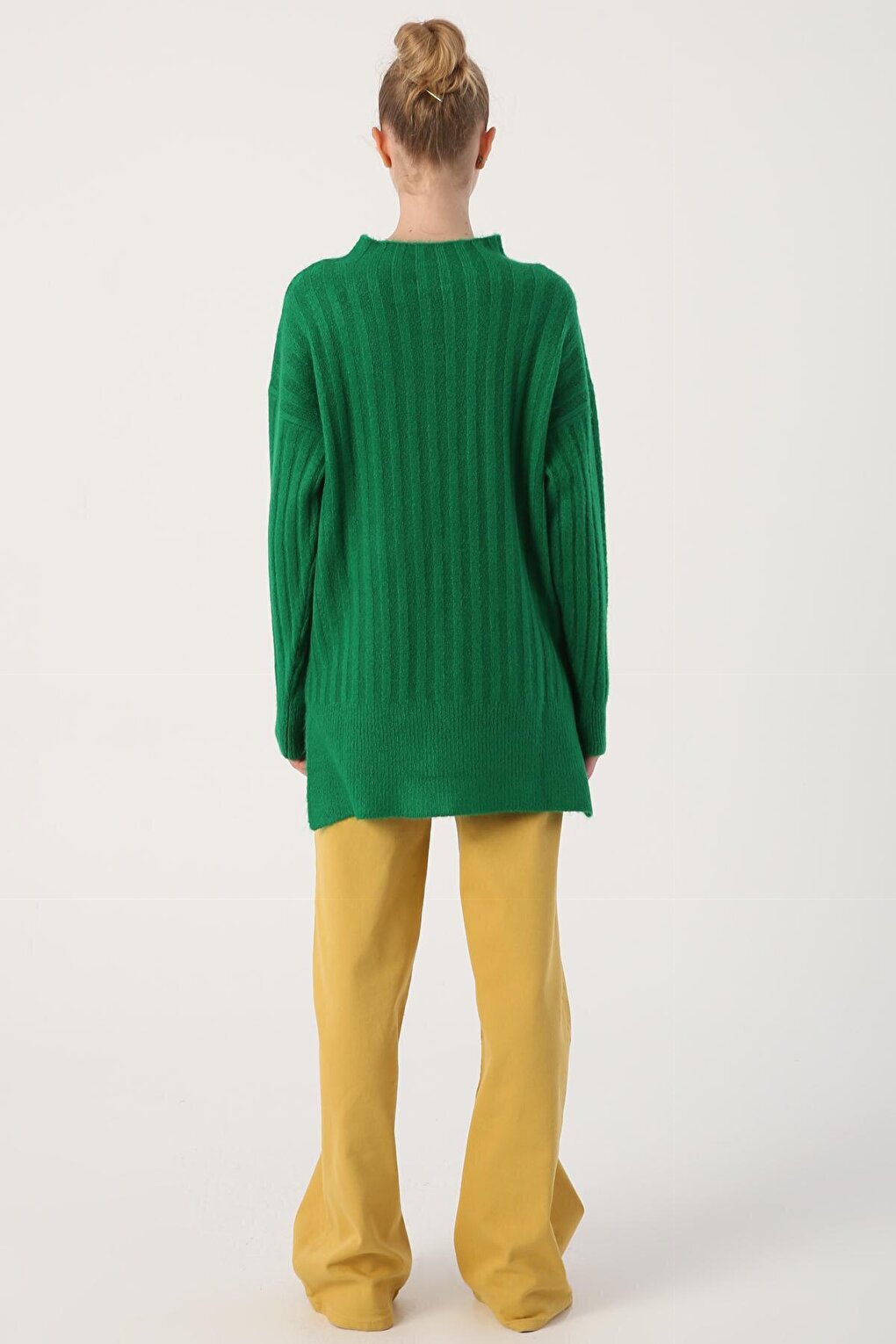 Green Roving Knitted Knitwear Tunic