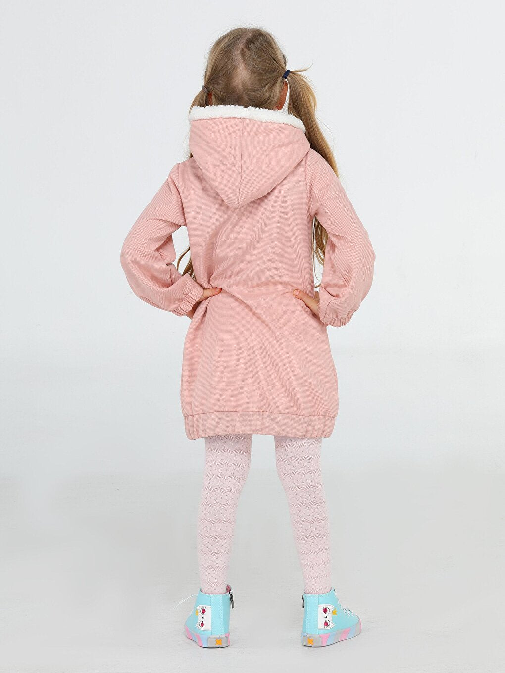 Salmon Fluffy Princess Hoodie Dress